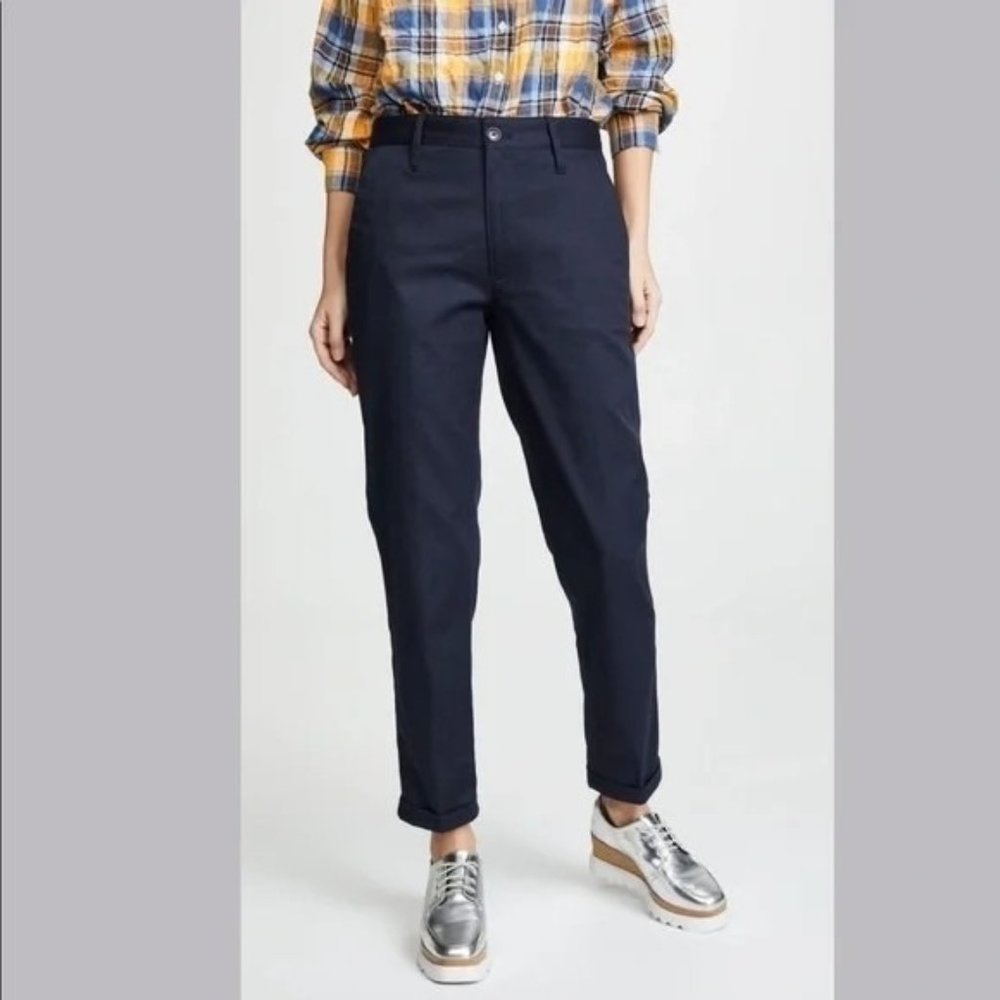 Closed Franck Cropped Pants High Rise Navy Blue Military Women’s Size 28